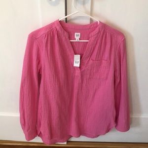 GAP hot pink long sleeve top